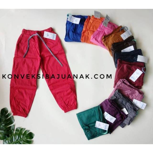 Jogger Polos Anak M L XL joger anak joger lucu  