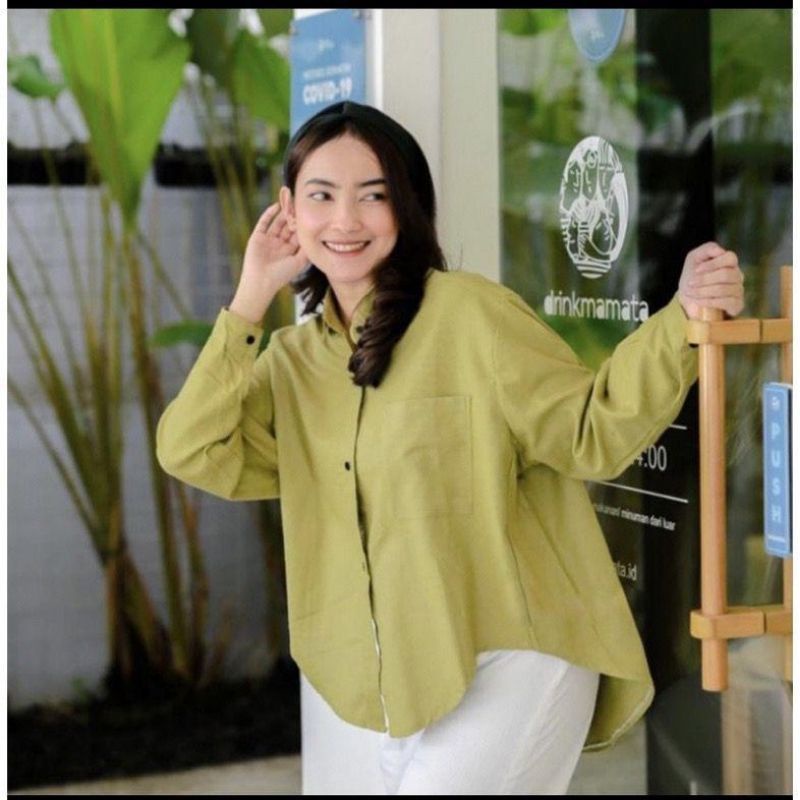 Kemeja linen oversize kemeja viral kemeja Olivia shirt