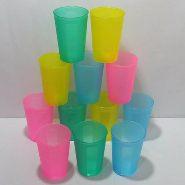 (1Lusin) Gelas Plastik KH Warna Bening