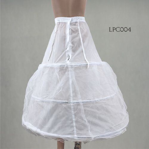 [PRODUK TERLARIS] ROK PENGEMBANG GAUN PENGANTIN PETTICOAT 3 RING PUTIH LPC003