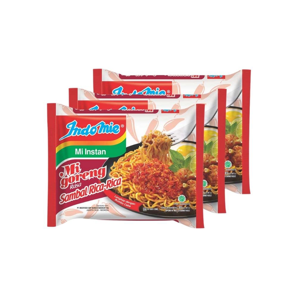 

3PCS Indomie Goreng Sambal Rica Rica Pedas Mie Instan Goreng Rasa Sambal Rica Rica - 3pcs x 85gr