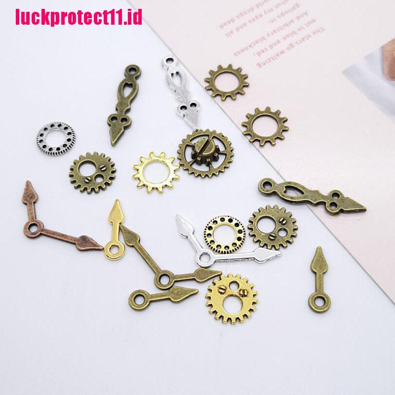 (LUCK) 100pcs / Lot Liontin Bentuk Roda Gigi Campur Gaya Punk Untuk DIY Perhiasan Charms