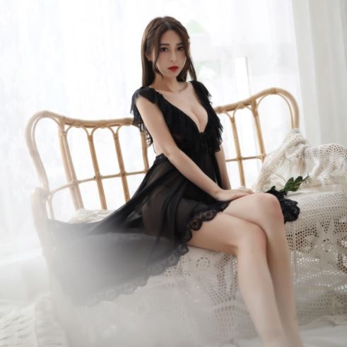 Longnight Sexy Lingerie Baju Tidur Dress Transparan SL-16