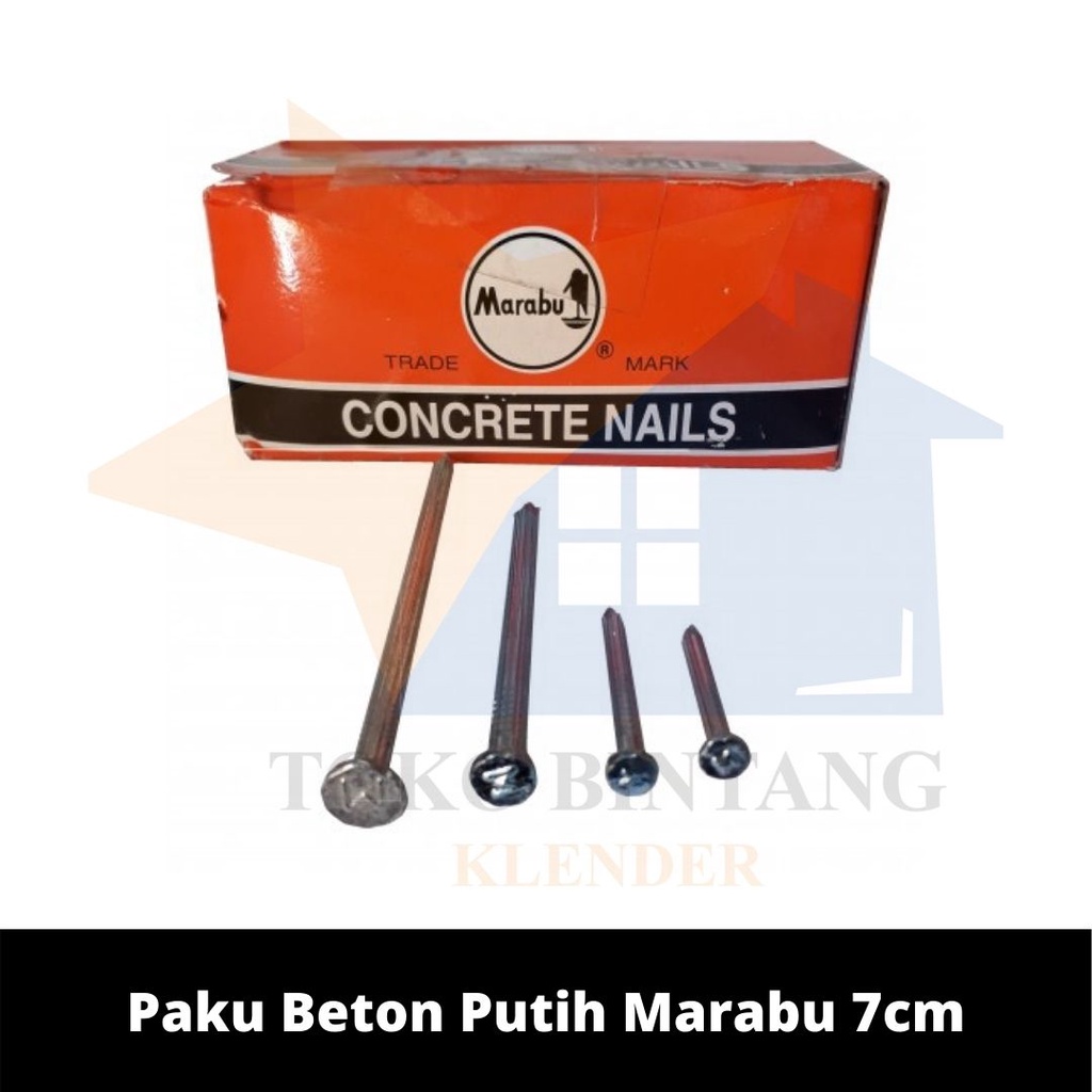 Paku Beton Putih Marabu 3" (7 CM) (dus)