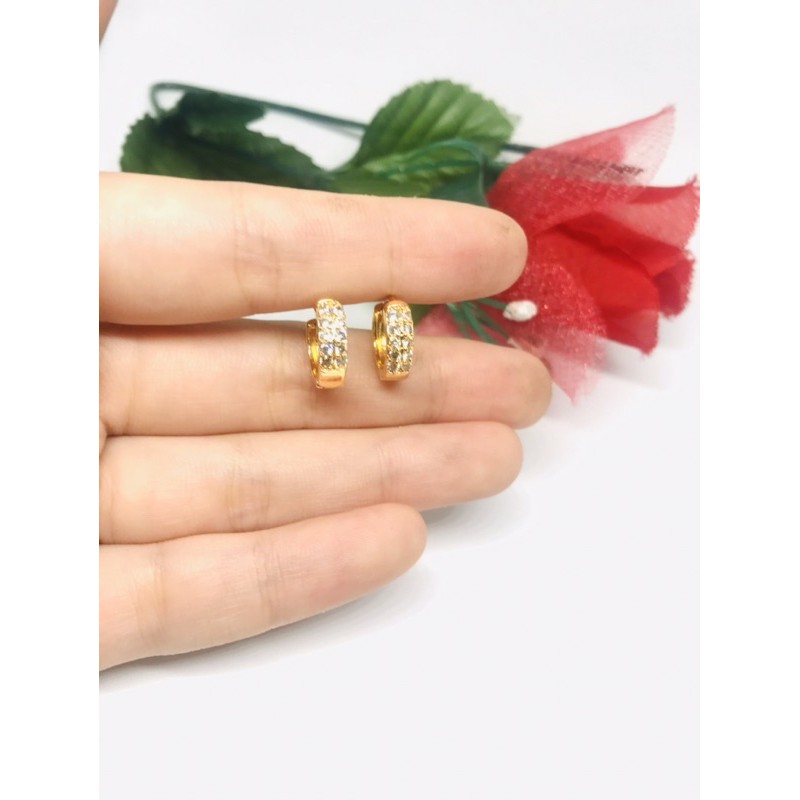 Anting Jepit Permata Cantik Gold Casual Xuping