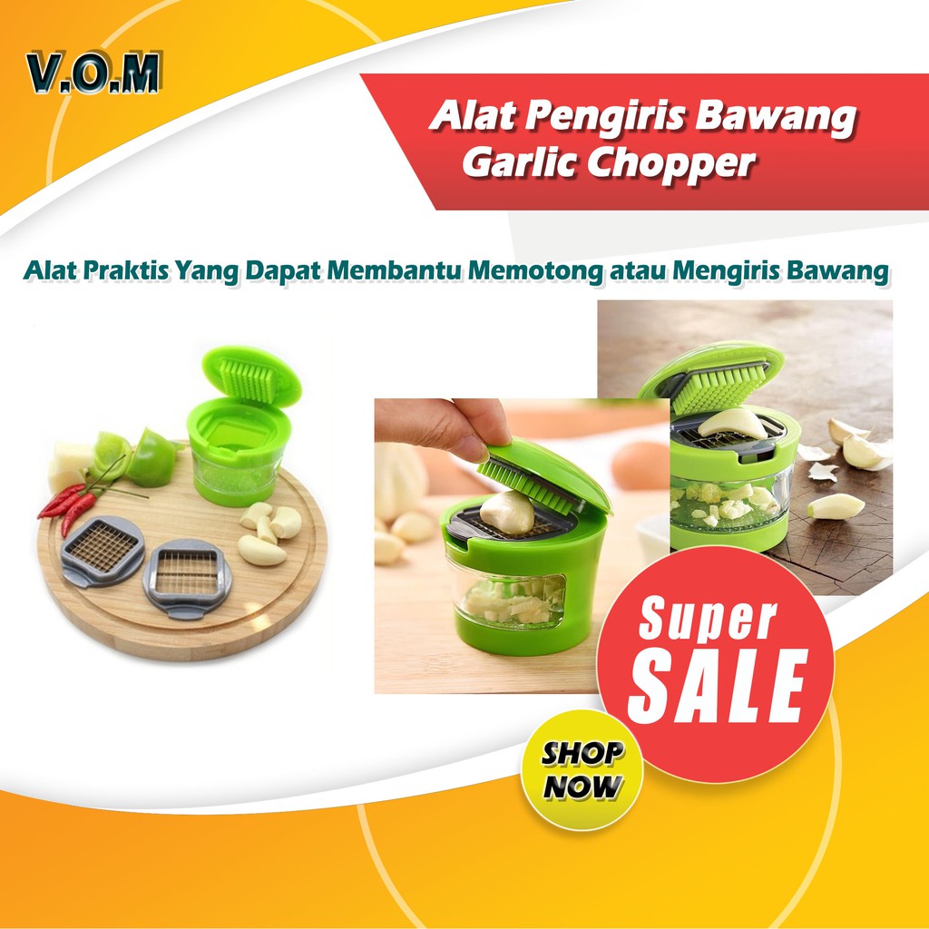 VOM Alat Pengiris Bawang Garlic Chopper Pemotong Bawang 0514