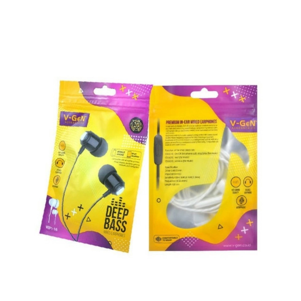 [DZS] HEADSET EARPHONE HEAD SET V-GEN VEP1-16 VGEN HEAPHONE HETSET