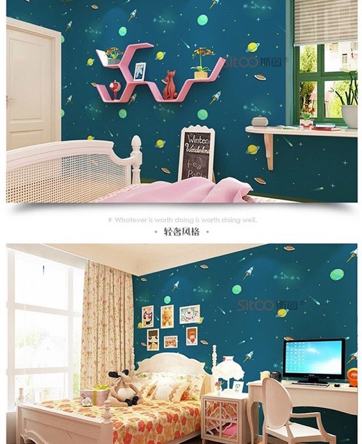 Wallpaper Dinding/ Wallpaper Sticker PLANET