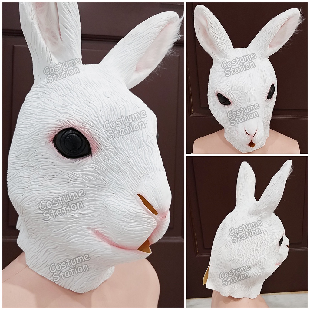 Topeng Kelinci / Rabbit Bunny Mask Latex Hewan Binatang Animal Halloween