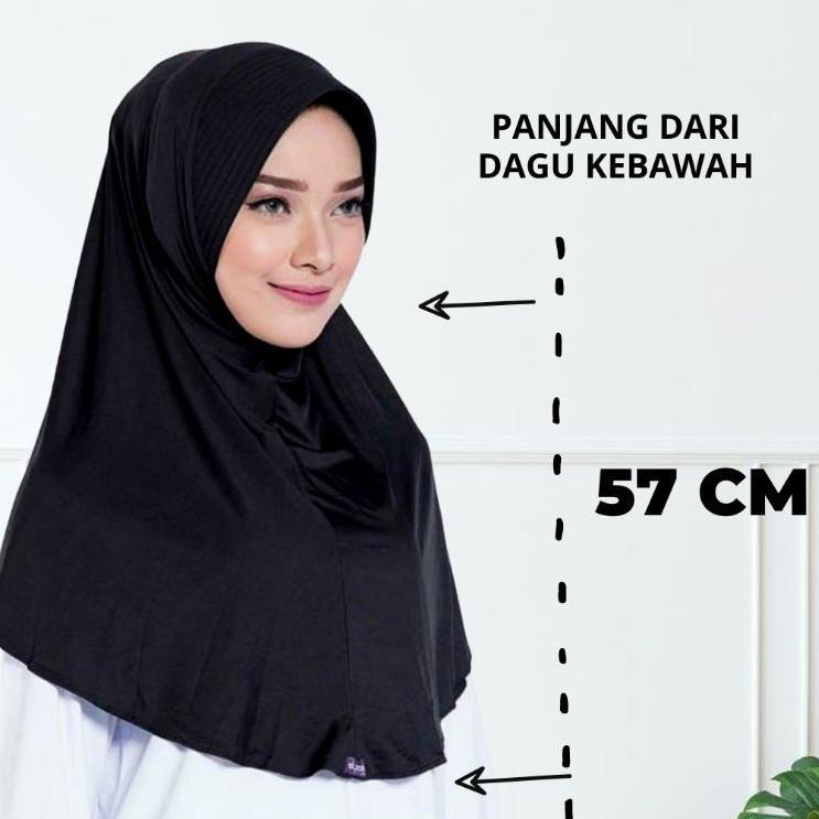 BERGO ELZATTA KERUDUNG HIJAB JILBAB KRUDUNG BERGO INSTAN  LANGSUNG HITAM PUTIH POLOS ELZATA ZARIA CA