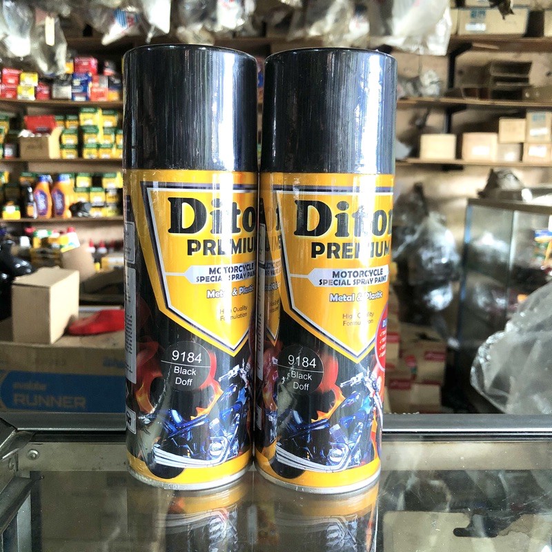 Cat semprot Diton premium 9184 Black doff / Hitam doff
