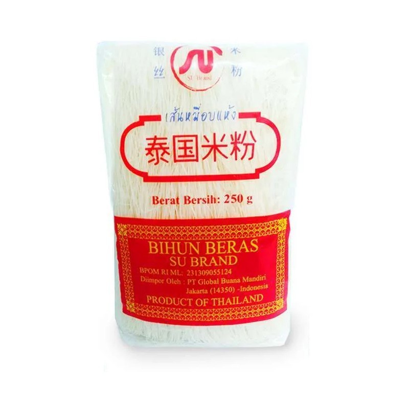 SU Brand Super Bihun Soun Sohun Beras Angel Hair Vermicelli 250 gr