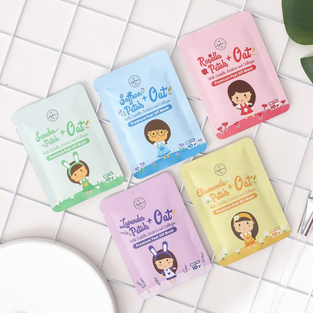 [KHUSUS ECER] Petal Peel Off Mask & Blackhead Mask | Organik Masker EPHIE by OTELLOSTORE 10gram