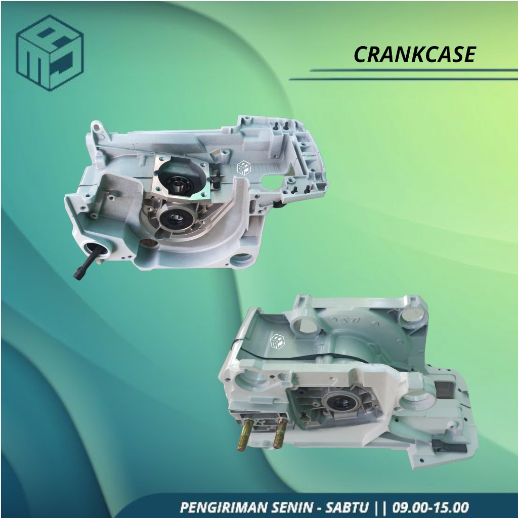 Crankcase Set Bodi Body Lengkap Mesin Chainsaw Gergaji Potong Kayu Senso Kecil 5200/5800