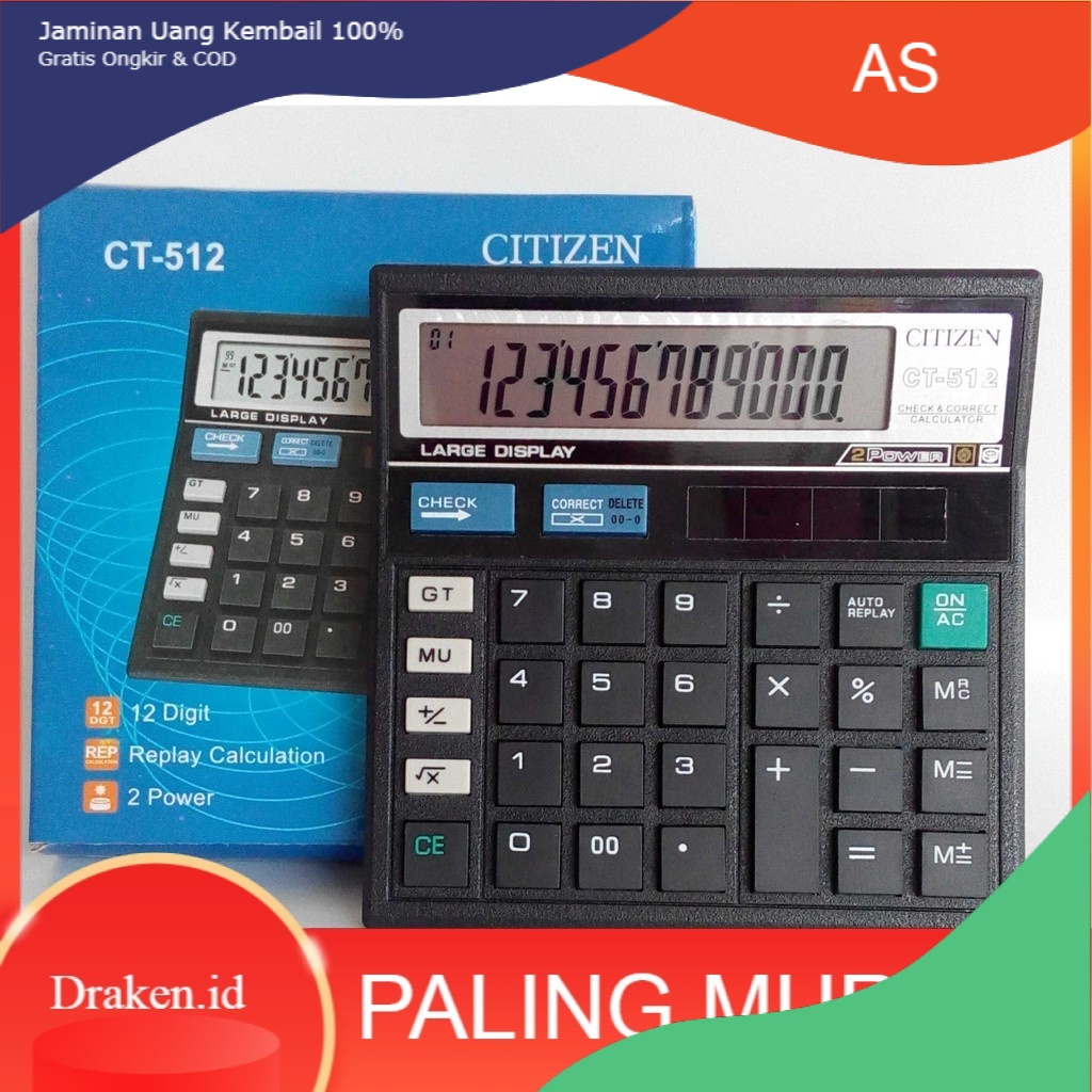 

Murah [COD} Kalkulator CTTTZEN ct 512 - 12 digit