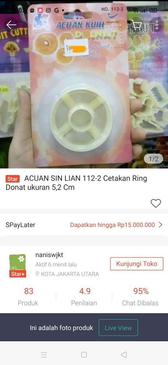 Acuan Donat 112-3 (d=4,5 Cm) Cetakan Donat