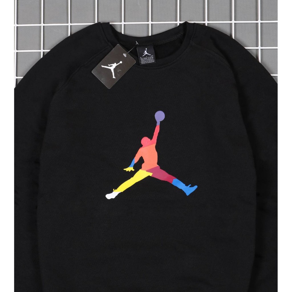 Jaket Crewneck JRDN HANDLIST RAINBOW  – Black Edition Trendy Casual Unisex Good Brand Quality Stylis