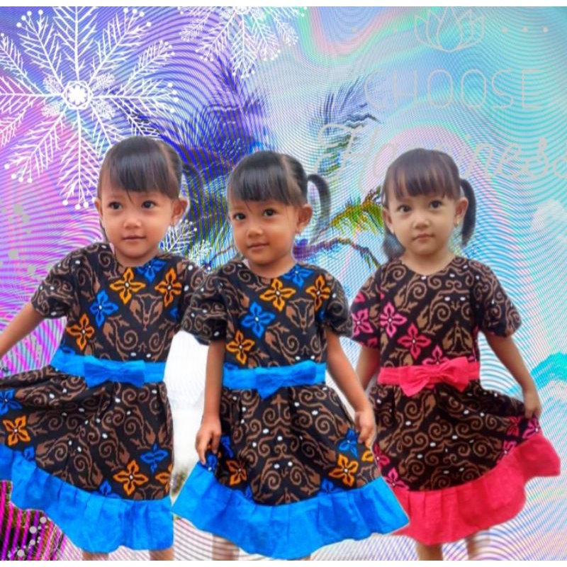 Batik Anak Perempuan//Rok Batik Kombinasi