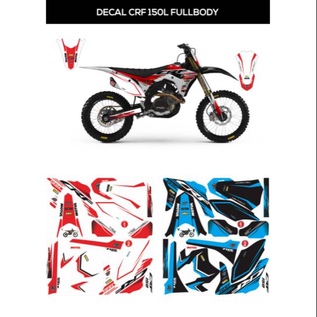 DECAL HONDA CRF 150L DECAL FULLBODY HONDA CRF 150 DECAL CRF 150L