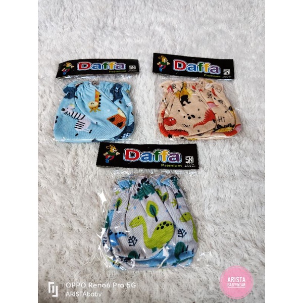 SNI DAFFA PREMIUM - set sarung tangan+kaki bayi motif printing fullwarna