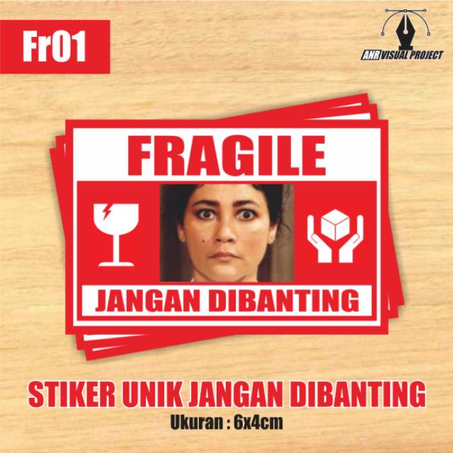 

Stiker JANGAN BANTING / FRAGILE LUCU & UNIK