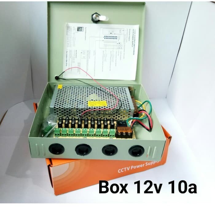 POWER SUPPLY BOX 12V 10A BUAT SENTRAL CCTV