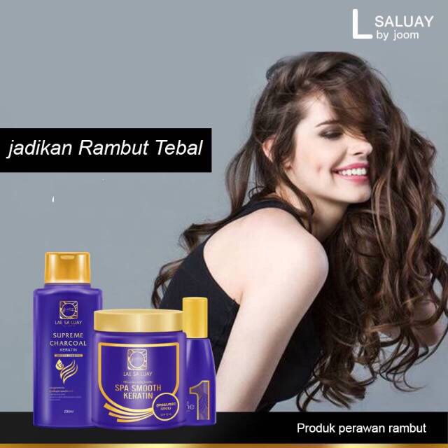 Lae Sa Luay Paket 3 in 1 Masker Rambut + Shampoo + Serum Keratin