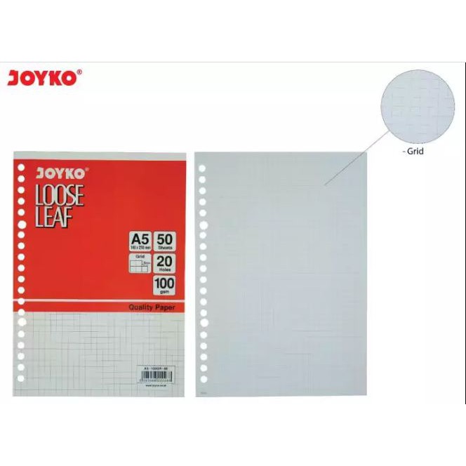 

LOOSE LEAF A5 merk JOYKO isi 50-GRID/Kotak