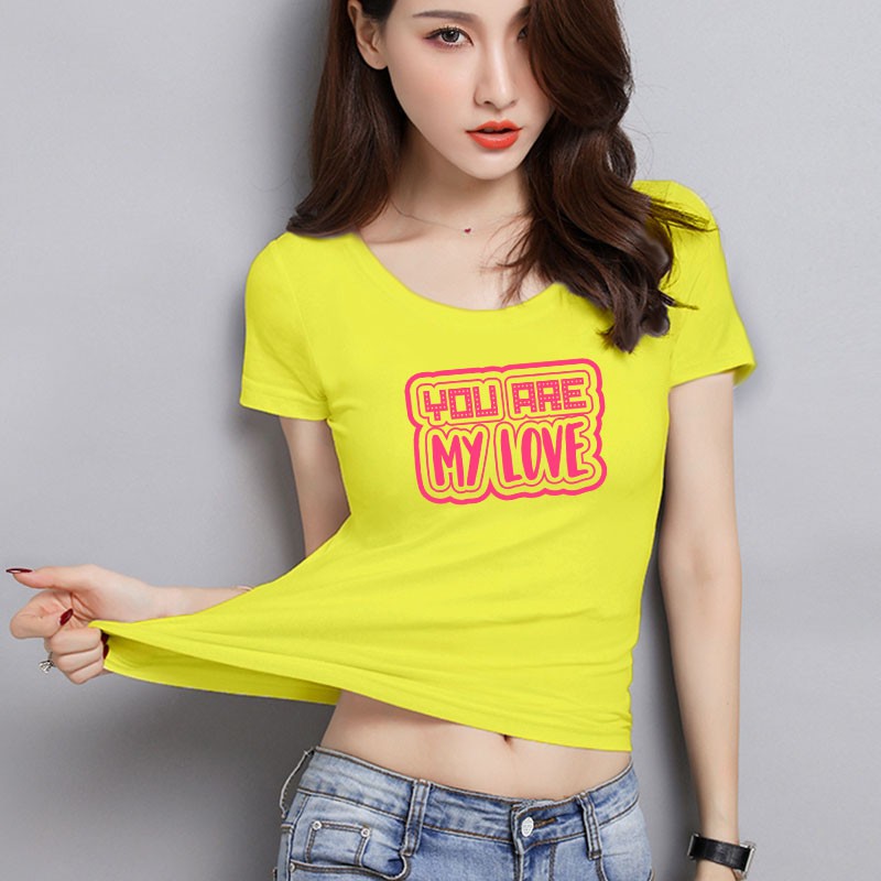 YOURSTYLE1119 - KAOS WANITA ONECK YOU ARE MY LOVE/ KAOS TERLARIS / KAOS ONECK/ VALENTINE