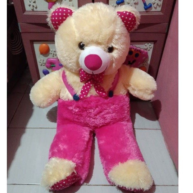 BONEKA TEDDY BEAR JOJON JUMBO BESAR PINK