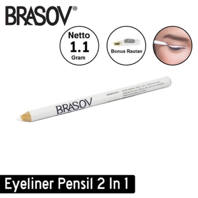 Brasov Eyeliner Pencil 1.1Gr Halal Waterproof