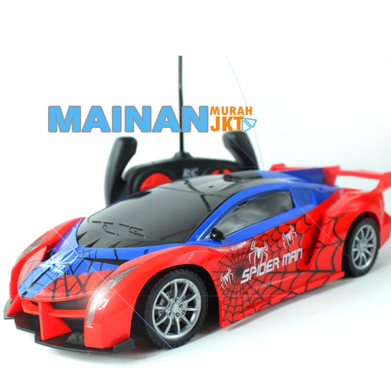 MAINANKEI MAINAN ANAK MURAH RC MOBIL AVENGERS  SPIDERMAN 333D-3 MOBIL REMOTE AVENGERS 1:18