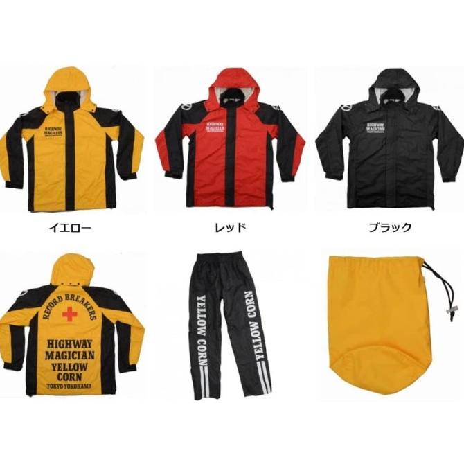 YELLOW CORN RAIN COAT YBR903 HITAM MERAH KUNING | JAS HUJAN MOTOR