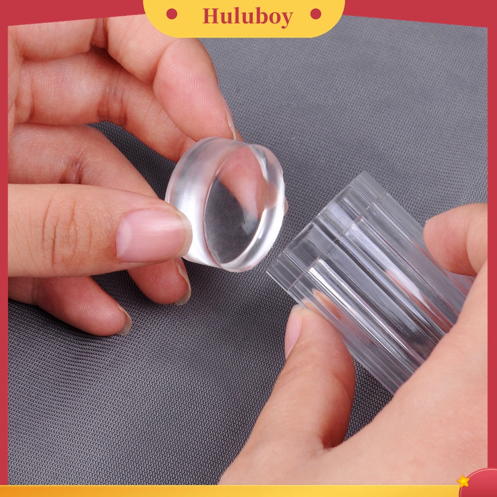 Huluboy Huluboy♡ 3pcs / Set Kepala Stempel Transfer Kuku Bahan Silikon Elastisitas Tinggi Untuk Manicure