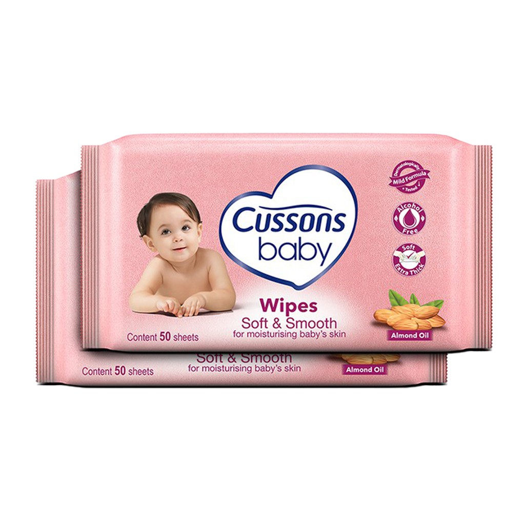Cussons Baby Soft &amp; Smooth Wipes Tissue Basah Buy 1 Get 1 Free