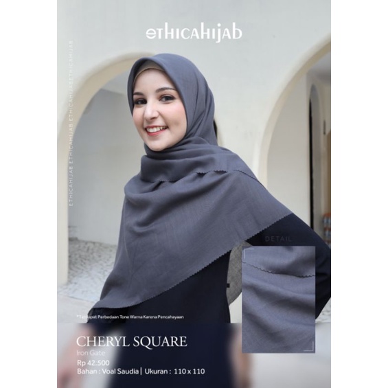 HIJAB SEGIEMPAT LASERCUT ° CHERYL SQUARE  ETHICA HIJAB