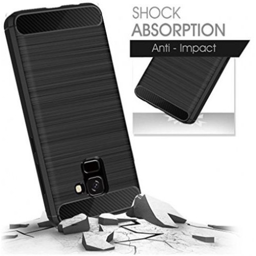 SOFTCASE ARMOR RUGGED SAMSUNG GALAXY A8 PLUS 2018 - Premium Carbon SOFTCASE