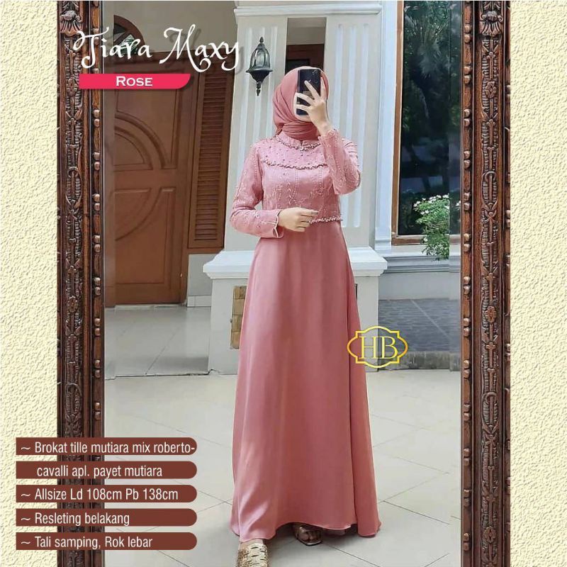 Belle Gamis Modern brukat Kondangan Pesta Wanita Premium Ld 110 Gamis Pernikahan Seragam Tiara Maxy Kebaya Murah-1