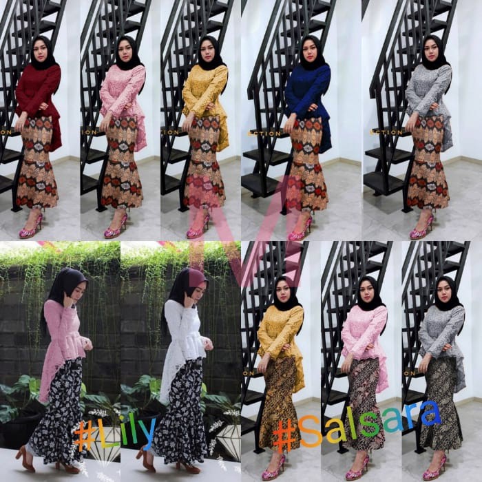 REAL PIC - Set Salsa aurora / Salsara / ADORA / SETELAN KEBAYA BEST SELLER