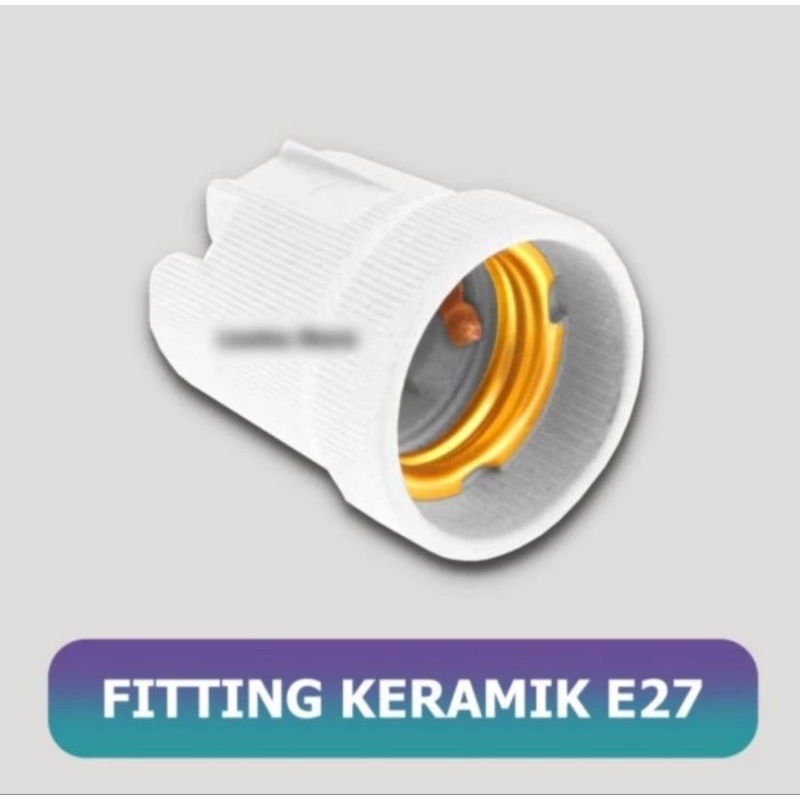 Fiting keramik E27. Fitting downlight tinggi panjang anti panas E 27.