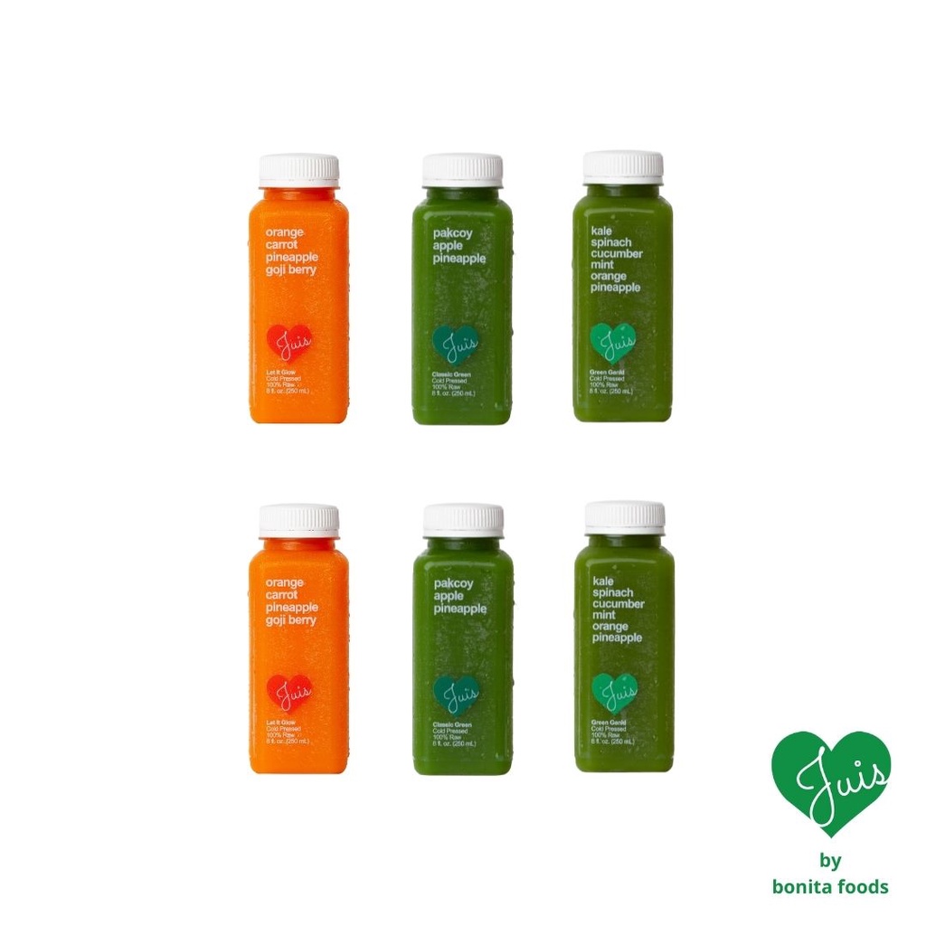 

Juis - Paket Essential 1 - 6 botol 250 ml (Cold-Pressed Juice / Jus)