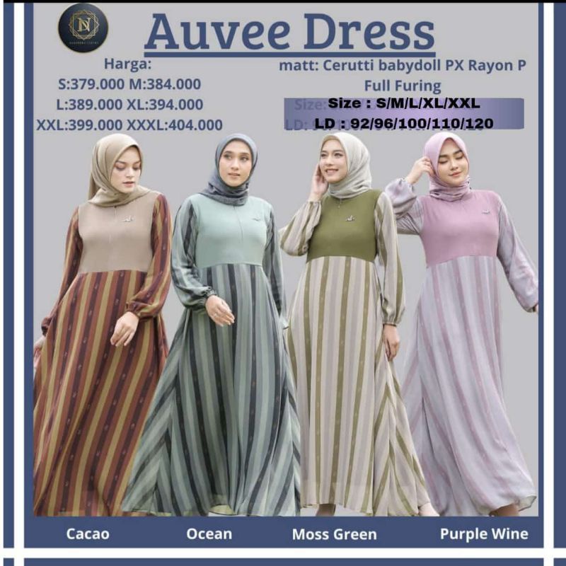 Auvee Dress By Nadheera luxury || gamis baby doll TERBARU ✓ COD || Annisa collection