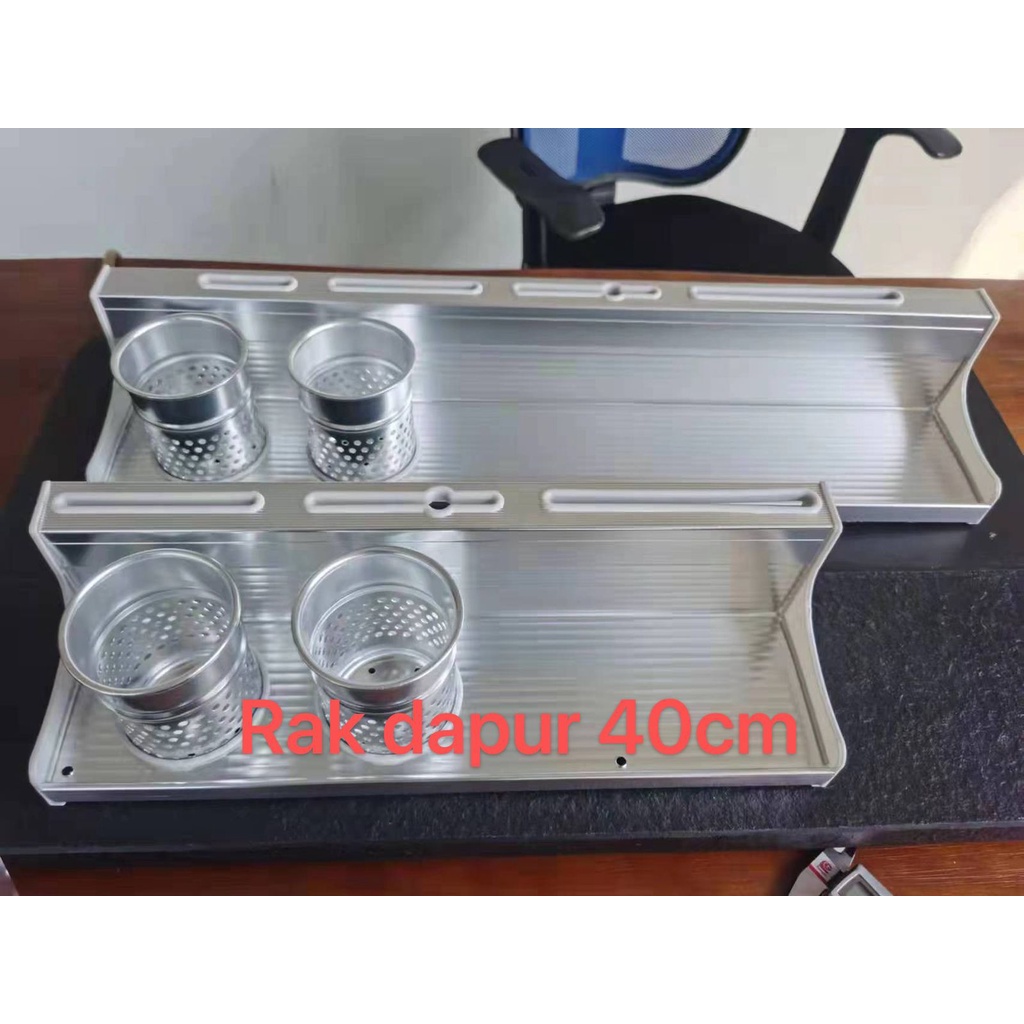 SHENAR RAK DAPUR DINDING ALUMINIUM SERBAGUNA 60CM/RAK DAPUR ORGANIZER/RAK DAPUR WAJIB TAMBAH BUBBLE