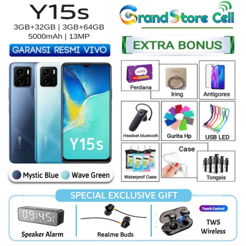 VIVO Y15s Y15 s RAM 3/32 GB | Y15S RAM 3/64 GB GARANSI RESMI VIVO INDONESIA