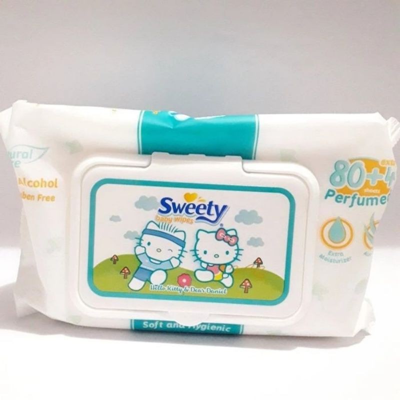 Sweety Tissue Basah Kemasan Tutup Flip 80 pcs