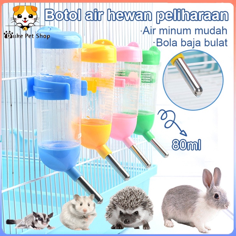 BOTOL DOT TEMPAT MINUM GANTUNG KELINCI KUCING ANJING HAMSTER SUGAR GLIDER PET DRINKING BOTTLE 80ML