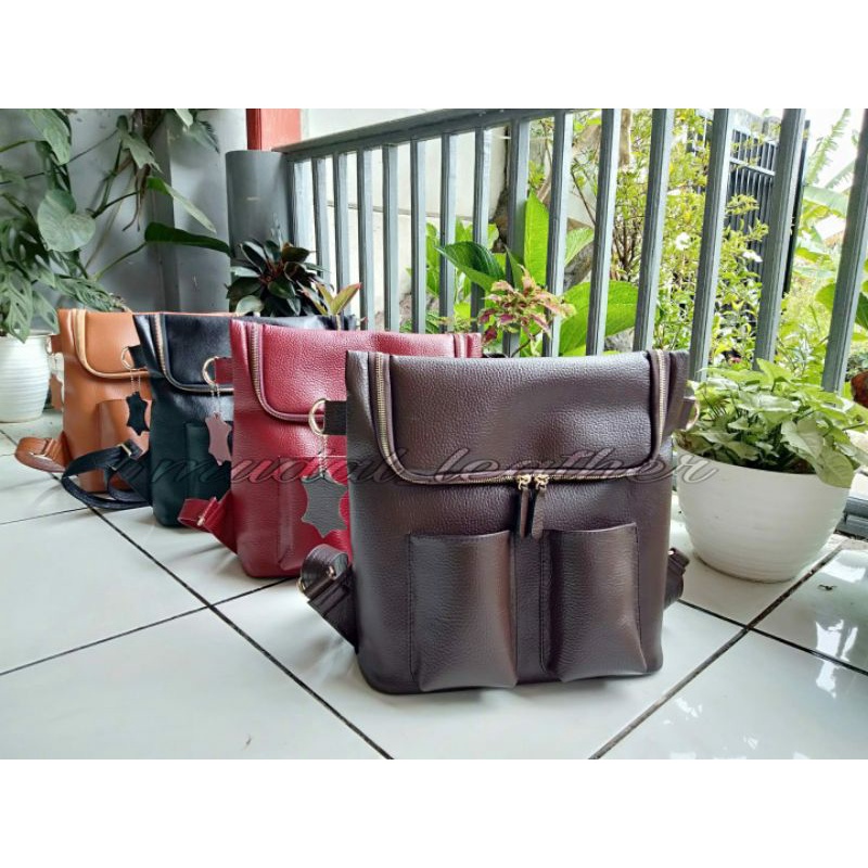 tas ransel wanita > tas kulit garut > tas ransel garut > papirut