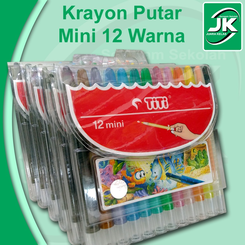 

[ Toko Juara Kelas ] Crayon TiTi Twist Crayon Putar 12 Warna TI-CP-12 Mini