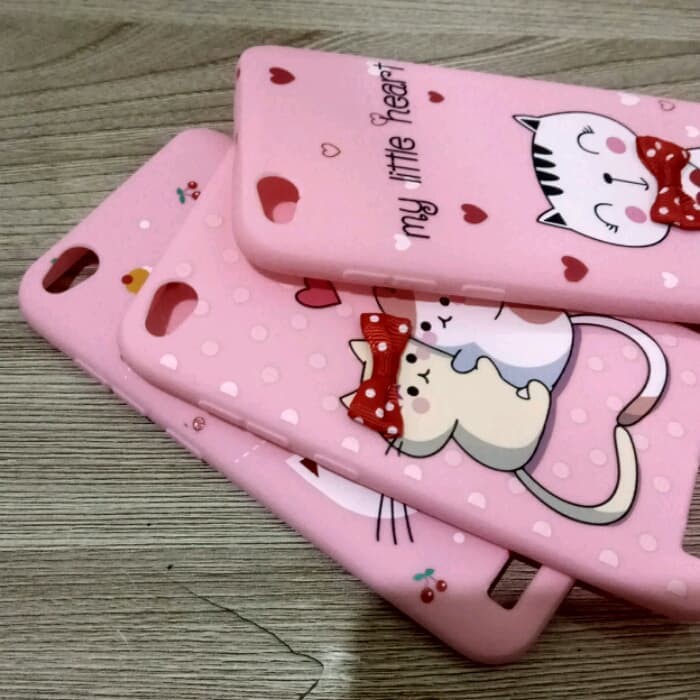 Ready Redmi 5A Pink Case Motif Pink Cat Motif Case Karakter Redmi 5A
