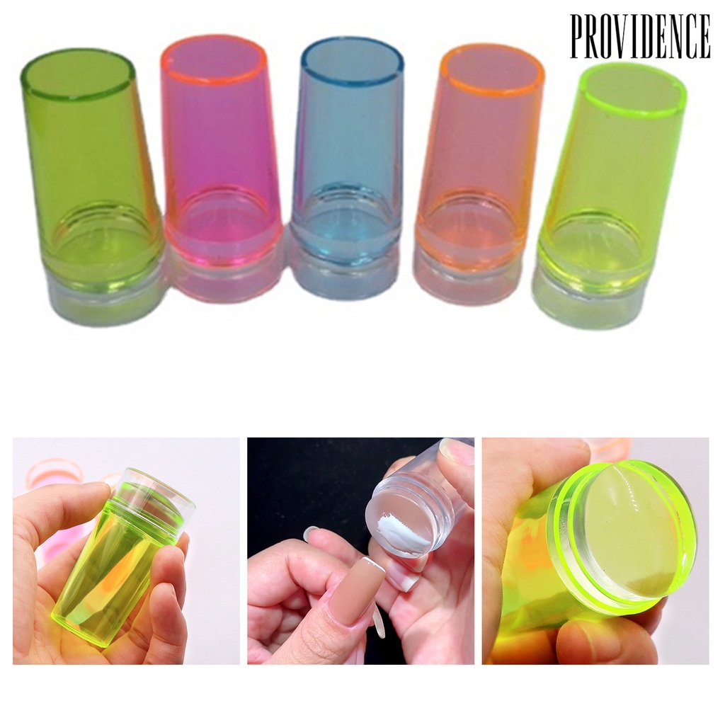 Providence Nail Art Stamp Single Head Non-Deformed Fluorescent Silicone Nail Stamper Scraper Transparent Tool for Manicure